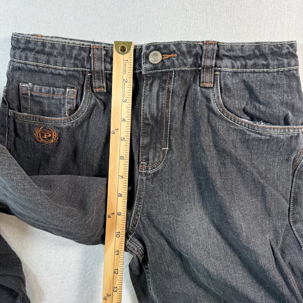 Phat Farm Jeans Womens 18 Black Straight Leg High Rise Dark Wash - Picture 6 of 11
